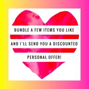 Bundle what you like and I'll offer you a fabulous discount on items & shipping